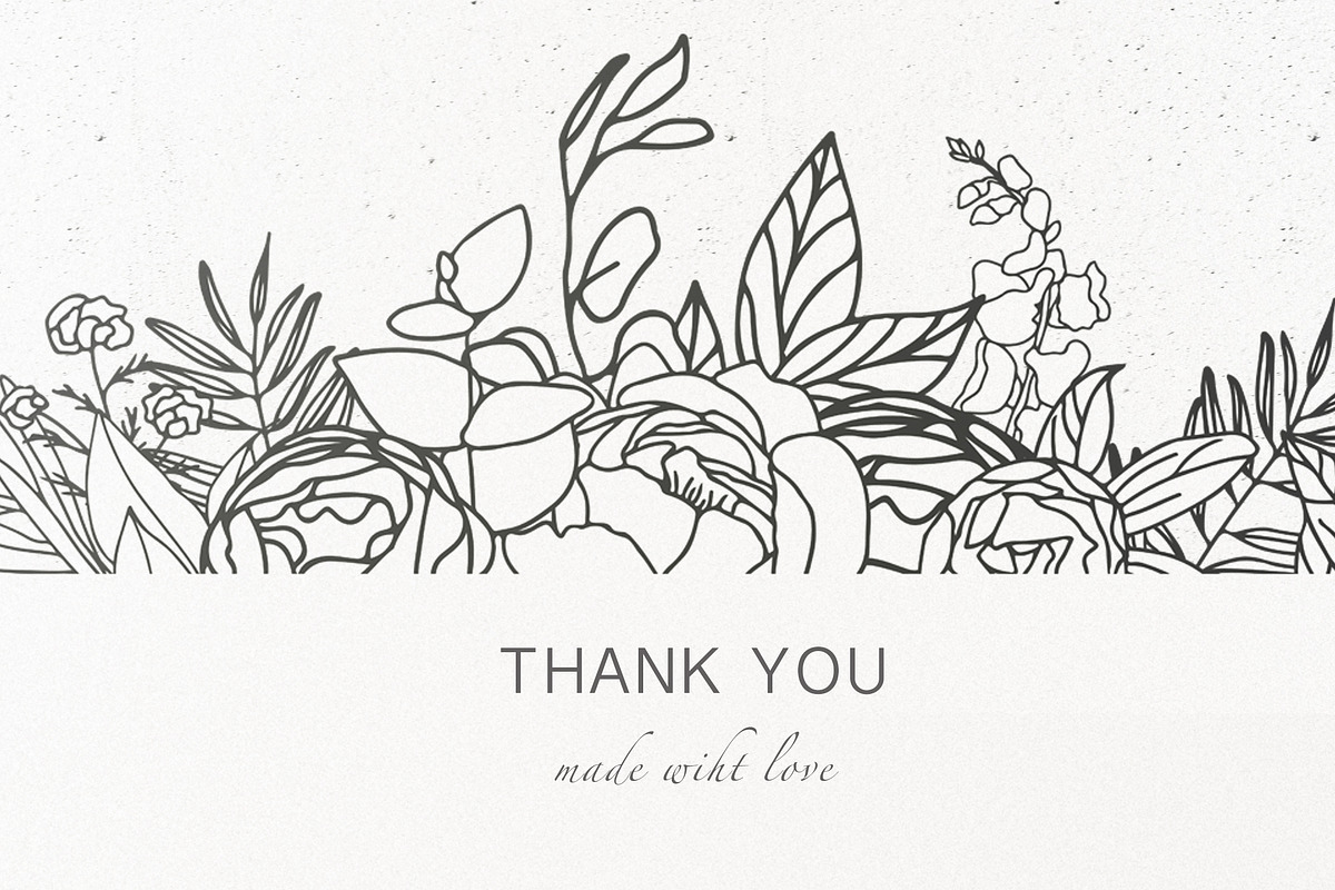 Elegant floral collection.Line art, a Decorative Illustration by Vera●Suleimanova (Photo 15 of 15)