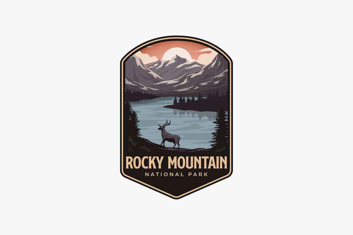 Rocky Mountain National Park Logo, a Branding & Logo Template by DOMHOUZE