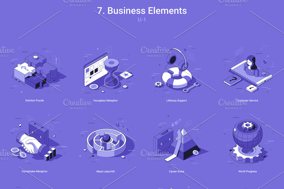 Isometric Icons v.3 (240 Icons), an Object Illustration by Andrew Kras Design (Photo 13 of 21)