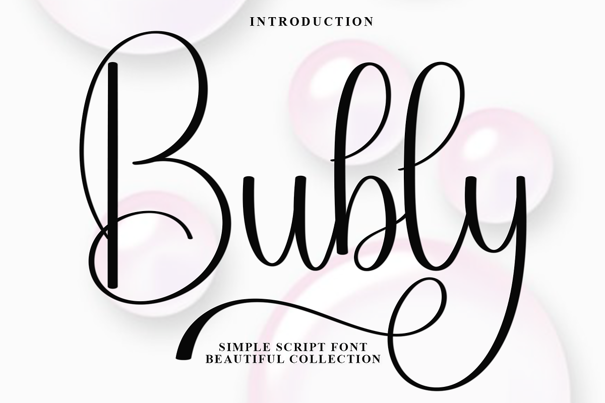 Bubly, a Script Font by FreshTypeINK (Photo 1 of 8)