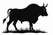 Standing Bull Silhouette Pack, an Illustration by jahid234 (Thumbnail 6 of 9)