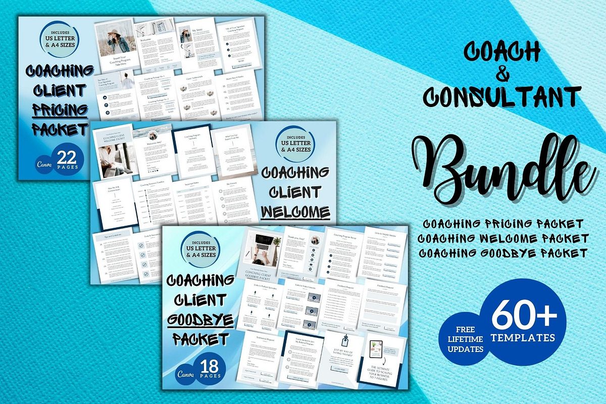 Coaching Client Template Bundle, a Magazine Template by ProductiveandFree (Photo 1 of 23)