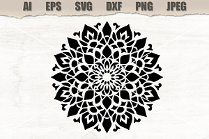 Stencil Mandala Vector, a Decorative Illustration by MARYCRAFTIRIA