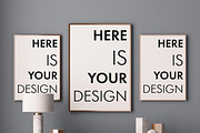 15 mockup of posters in the interior, a Print Template by FilL239 (Thumbnail 13 of 16)