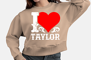 I Love Taylor T shirt Design Tshirt, a Graphic by Vector Portal (Thumbnail 3 of 4)