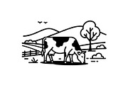 Farm Cow Silhouette Vector Bundle, an Illustration by Designs_River (Thumbnail 2 of 51)