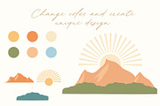 Abstract landscape creator kit, an Object Graphic by museberry (Thumbnail 5 of 9)