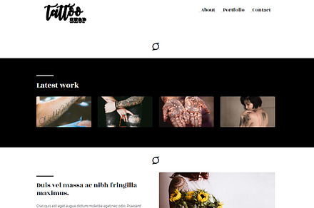 Tattoo Shop - Minimal HTML5 Theme, a HTML Template by WPbonsai Std.