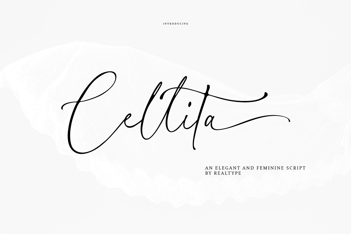 Cellita Script, a Script Font by Realtype (Photo 1 of 10)