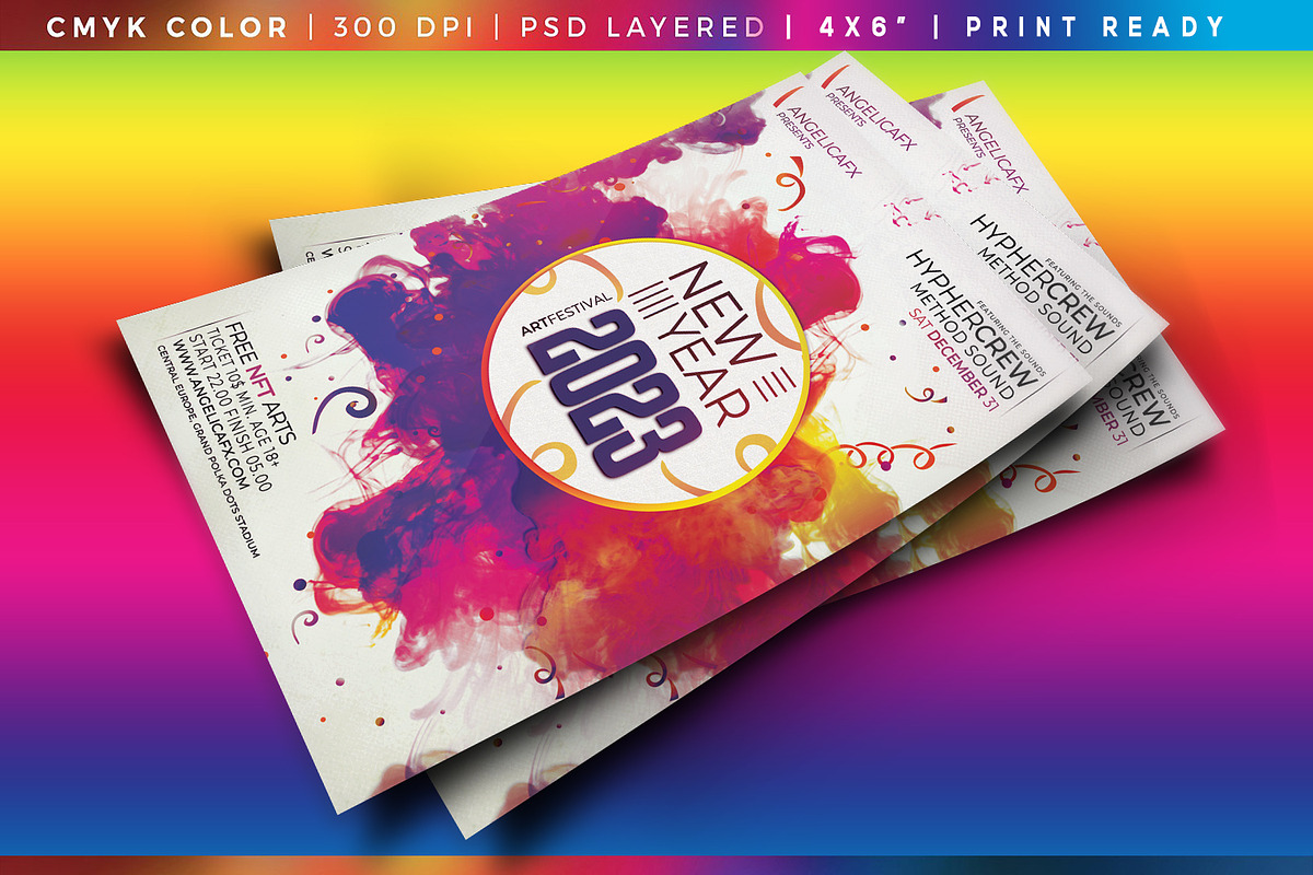 New Year 2023 Art Color Fest, a Flyer Template by angelicafx (Photo 2 of 2)