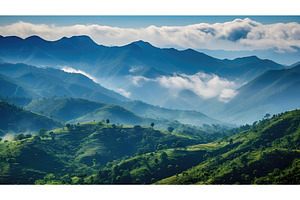 beauty blue mountain jamaica ai, a Background Photo by pikepicture