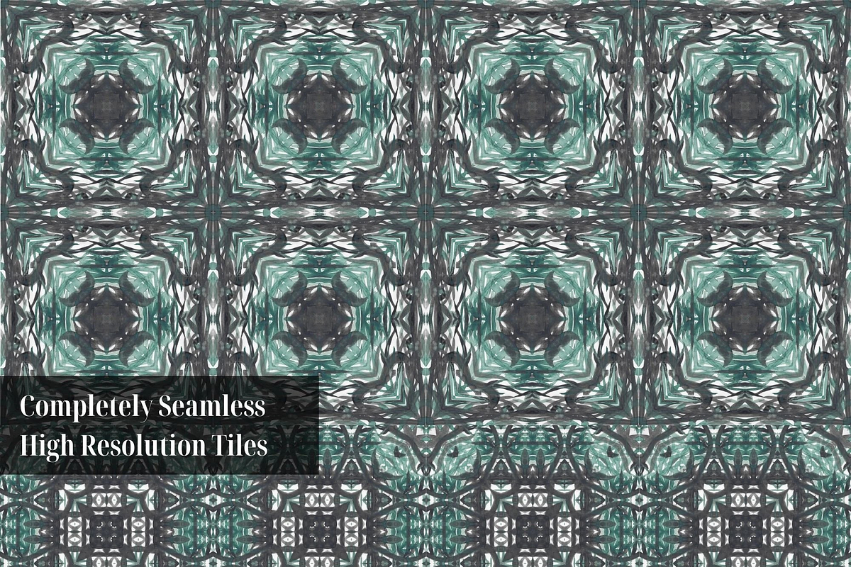 Black & Emerald Watercolor Patterns, a Pattern Graphic by Gen Aumonier (Photo 5 of 7)