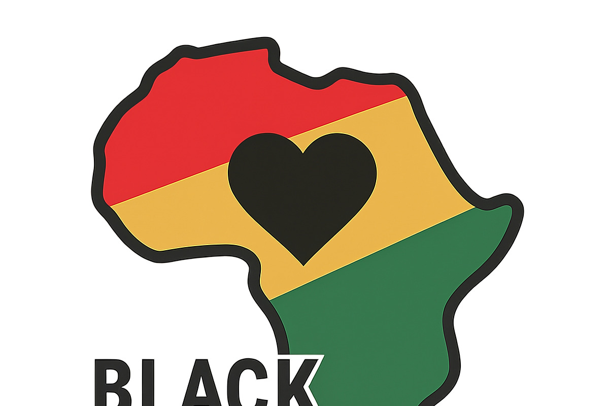 Black history month design with Afri, an Illustration by Dvoevnore photos