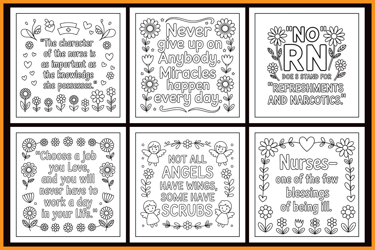 Nurse Quotes Coloring Book, an Object Graphic by protabsorkar11 (Photo 3 of 4)