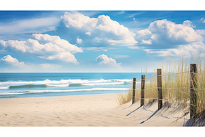 ocean oak island nc ai generated, a Nature Photo by pikepicture