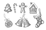 Christmas hand drawn Set, an Illustration by Tabiti (Thumbnail 2 of 13)