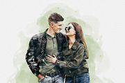 Watercolors Couple's Dreamy Painting, an Action Add-On by MRI STUDIO (Thumbnail 15 of 26)
