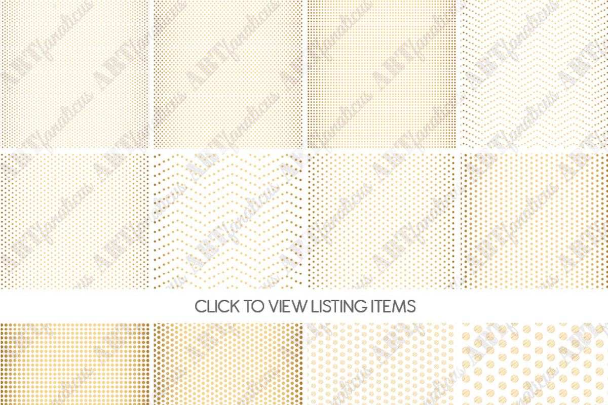 GOLD DOTS & STRIPES, a Pattern Graphic by Artfanaticus (Photo 2 of 3)