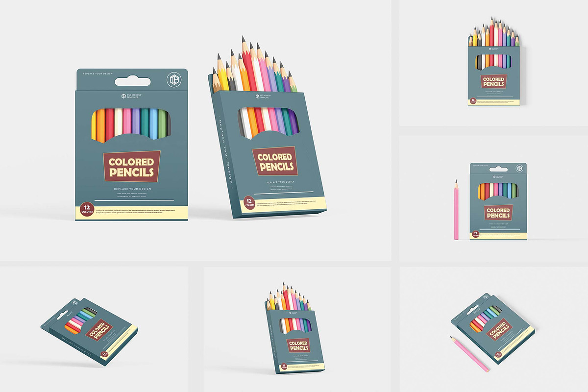 Mini Pack Colored Pencil Mockup, a Packaging Mockup by tiyasprabawa (Photo 1 of 4)