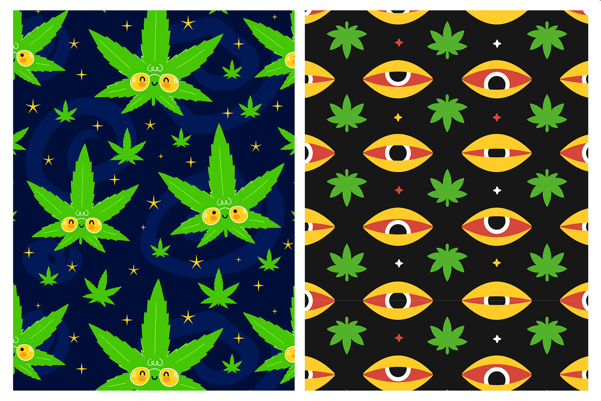 Marijuana pattern bundle, a Pattern Graphic by Slavko Kahovsky (Photo 4 of 7)