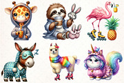 Quirky animal clipart, an Illustration by Pixels.Craft (Thumbnail 2 of 7)