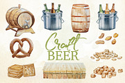 Hand Painted Craft Beer Clipart, a Food Illustration by ArtCreationsDesign (Thumbnail 7 of 9)