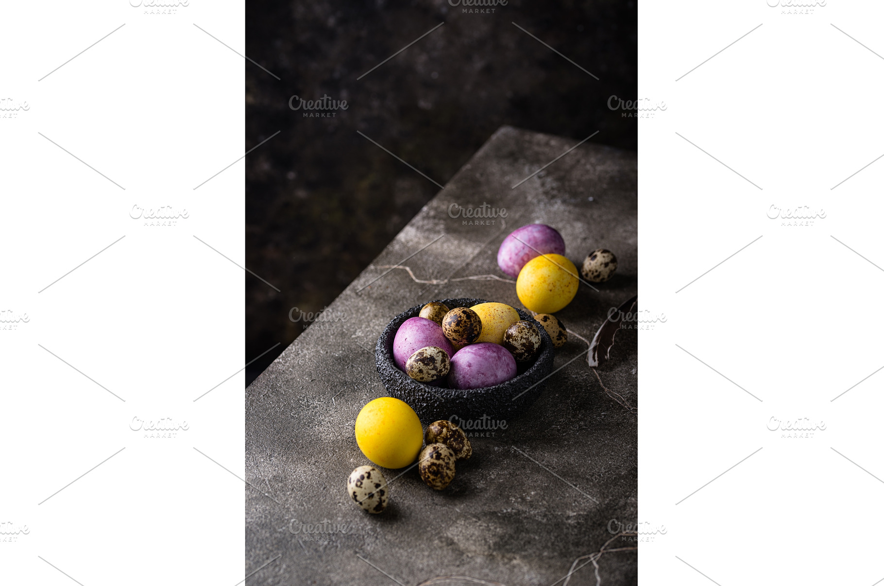 Easter eggs painted with natural dye, a Holiday Photo by Yulia Furman