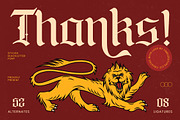 Lionkin Stylish Blackletter Font, a Blackletter Font by timelesstype.co (Thumbnail 20 of 20)