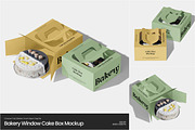 Bakery Window Cake Box Mockup, a Packaging Mockup by Permadi Creative (Thumbnail 1 of 5)