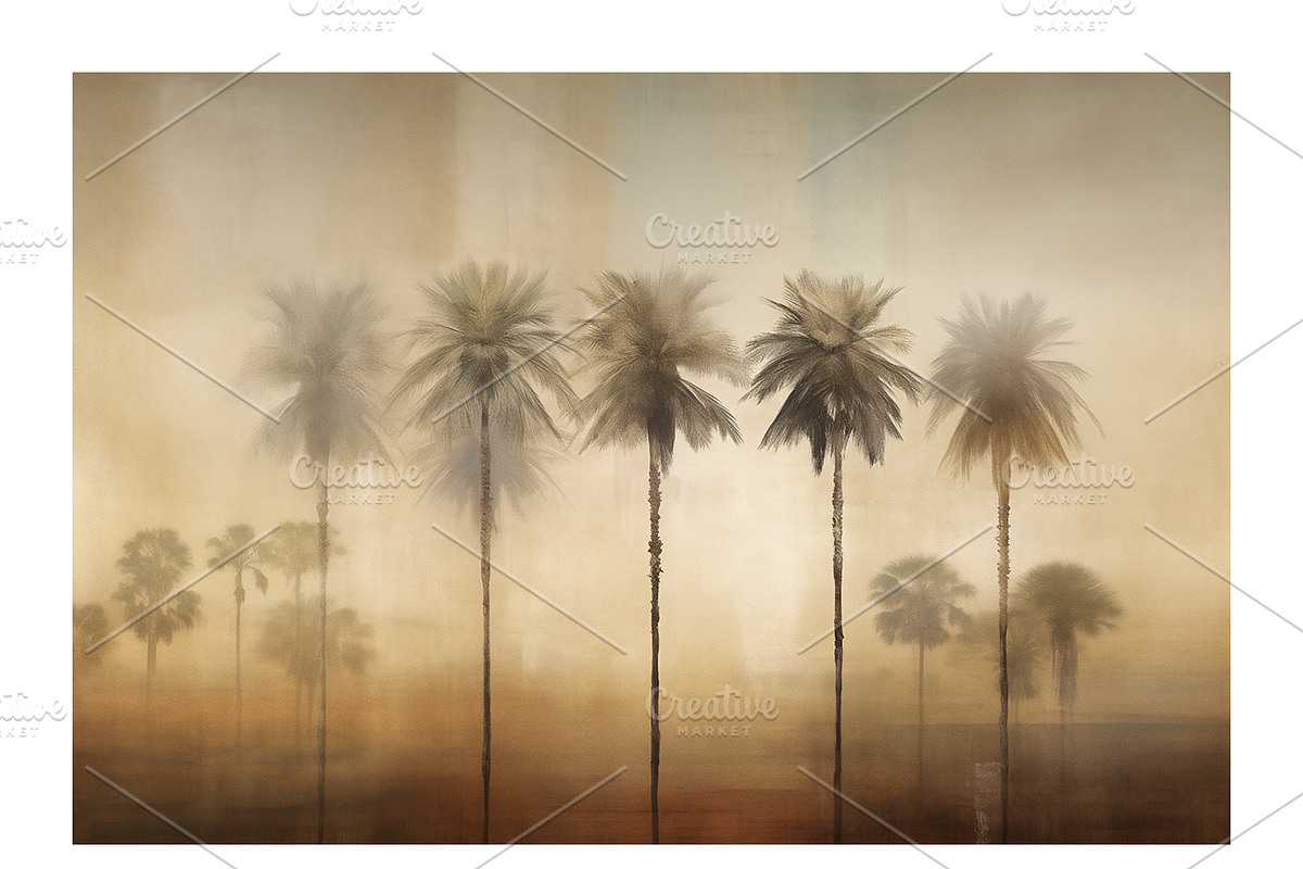 Palm Co · Peaceful Palm Tree Row, a Decorative Illustration by milatovar (Photo 7 of 16)