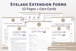 Eyelash Extension Forms Bundle