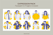 Facepalm & Fingers Crossed, a Person Illustration by Revoltan Studios (Thumbnail 1 of 3)