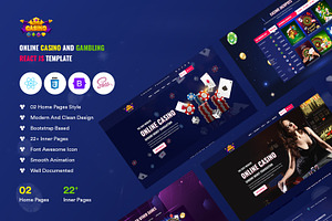 Casino & Gambling React JS Template, a React Template by CodexCoder Themes