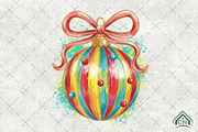Bright Holiday Ornament PNG, an Illustration by Craft Nest (Thumbnail 1 of 6)