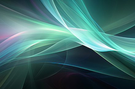 Abstract Aquatic Waves on Emerald and Sapphire Gradient, an Abstract Photo by Natalia Klenova's Shop