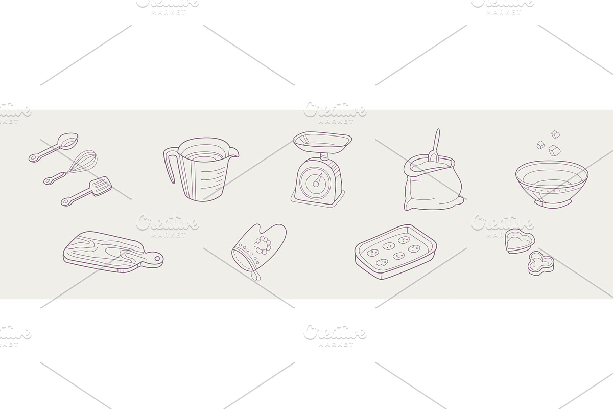 Baking and Bakery Equipment and, an Object Illustration by TopVectors