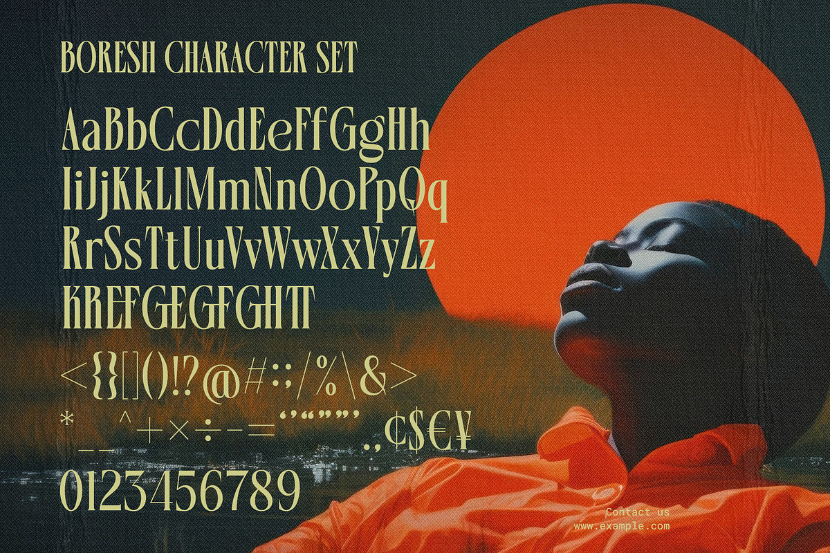 Boresh - Condensed Serif Font, a Serif Font by Almeera Std (Photo 3 of 6)