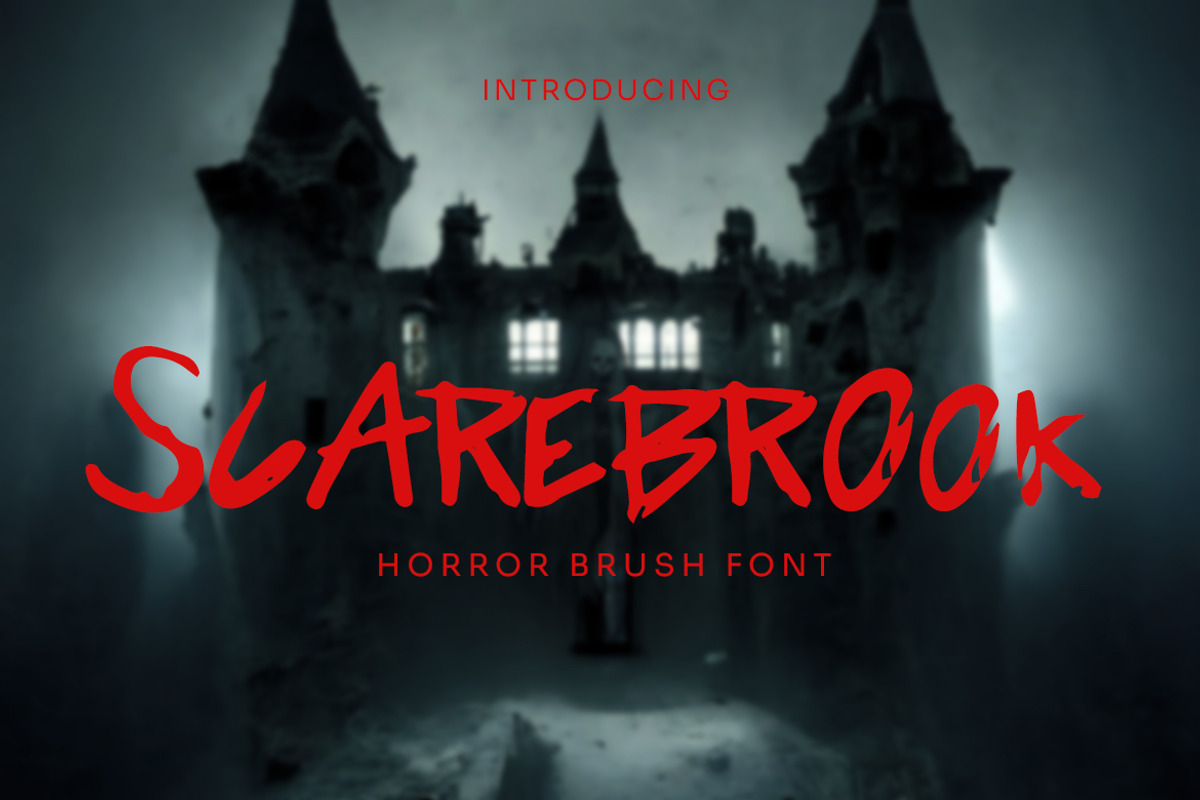 Scarebrook - Horror Brush Font, a Handwritten Font by Dhabee (Photo 1 of 7)