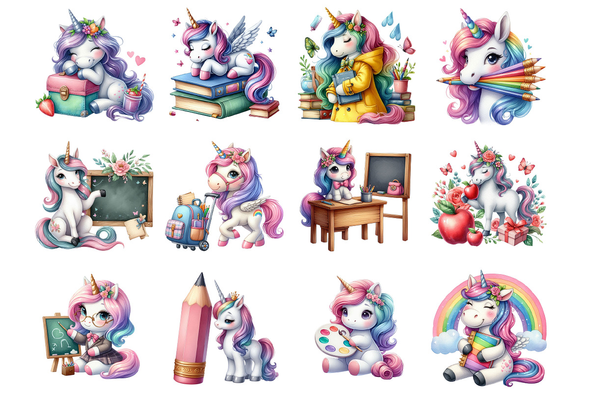 School Unicorn, an Illustration by Design Market (Photo 2 of 4)