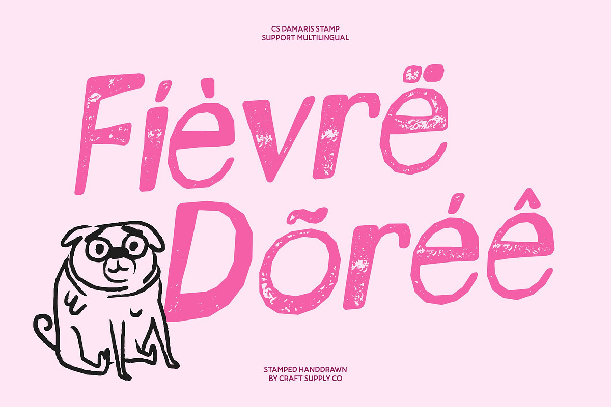 CS Damaris Stamp, a Sans Serif Font by Craft Supply Co. (Photo 7 of 8)