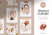 Boho Woman Clipart - Abstract & Line, an Illustration by Velliniki (Thumbnail 1 of 14)
