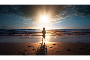silhouette shining sun In ai, a Nature Photo by pikepicture