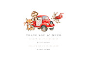 Watercolor Superhero Clipart Set, an Animal Illustration by Pati Paints (Thumbnail 6 of 9)