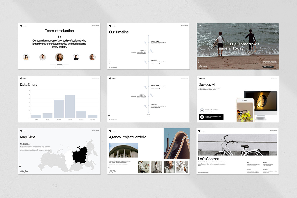 Minimal Business Plan Template, a Presentation Template by evgenystudio (Photo 8 of 8)