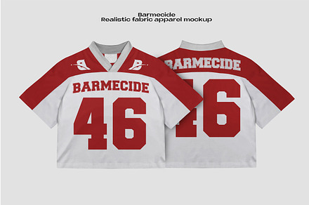 NFL football jersey mockup, a Shirt Mockup by Barmecide Mockup Studio