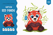 Big cartoon red panda. Tshirt, PNG., an Animal Illustration by KENO Mascots (Thumbnail 1 of 4)