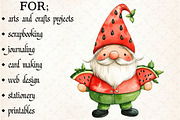 Watercolor Summer Gnome Clipart, an Illustration by Libby Wishes (Thumbnail 6 of 6)