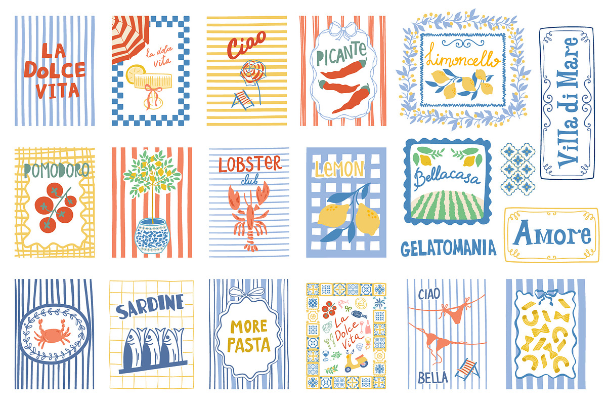 Italian Dolce Vita clipart & posters, an Object Graphic by Tani Kuzminka (Photo 6 of 15)