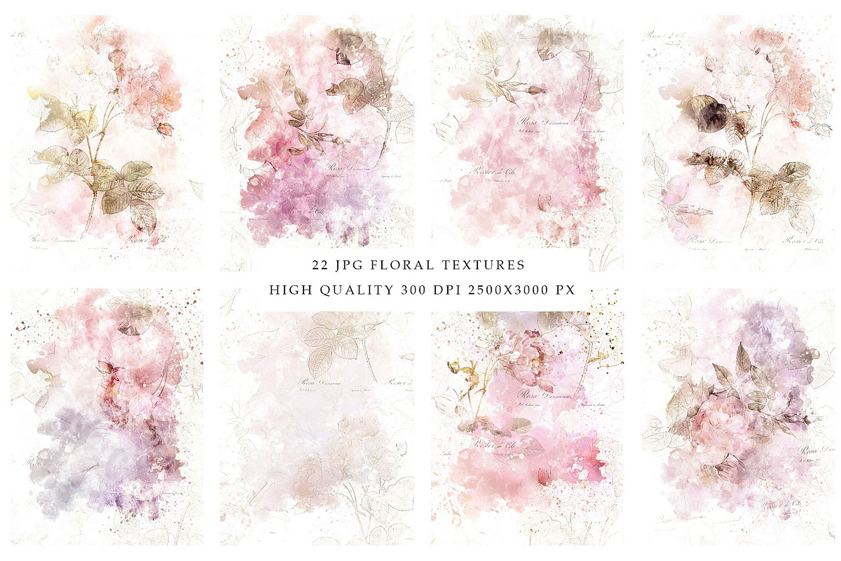 Watercolor Floral Animated Backgroun, a Texture Graphic by sibel dayı (Photo 6 of 8)