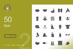 Spa Glyph Icons, an Icon by IconBunny